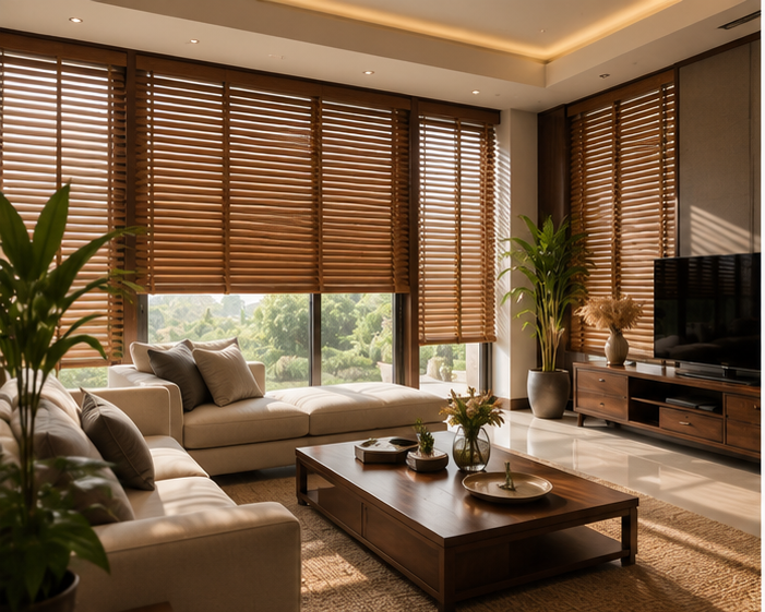Rèm gỗ cho biệt thự Lumi Home